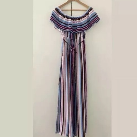 ASOS maternity Striped Off Shoulder Maxi Dress 6 - Picture 6 of 6